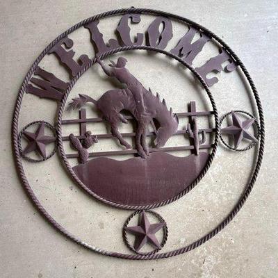 669 • large metal cutout welcome sign