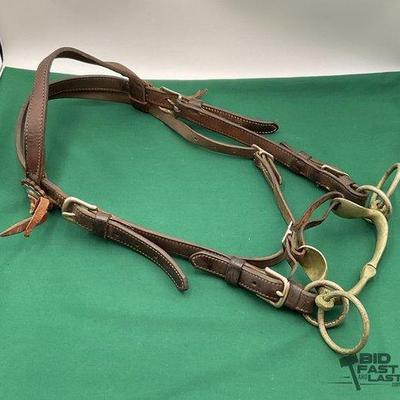 466 • vintage western headstall with springsteen snaffle bit