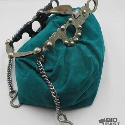 176 • sterling silver show bit with fancy and slobber chains