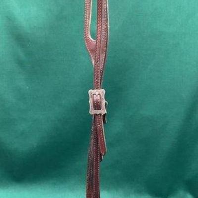 515 • vintage one ear head stall with diablo silver