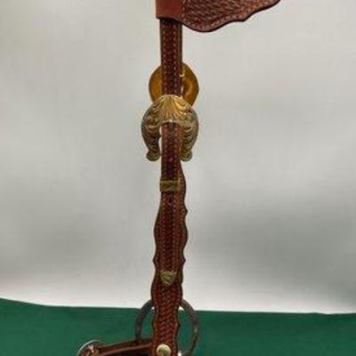 448 • western show headstall with partrade snaffle bit