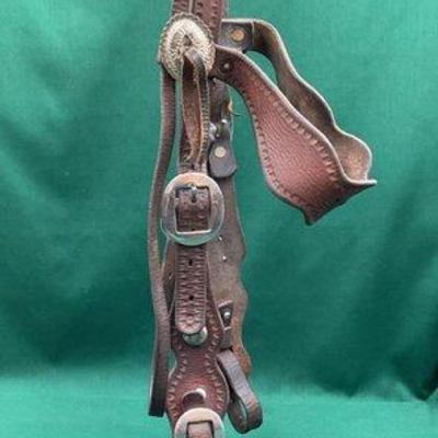 519 • antique brow band head stall