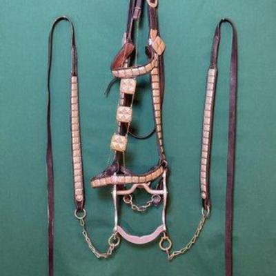 122 • fancy vintage sterling silver parade bridle