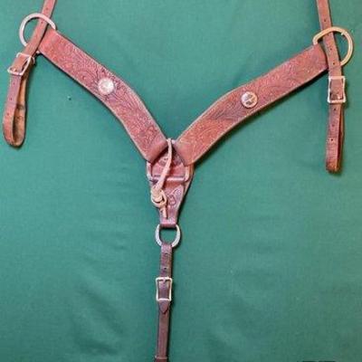 636 • dale martin saddlery western tooled breast collar