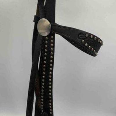 Sale Photo Thumbnail #314: 513 • antique western brow band head stall