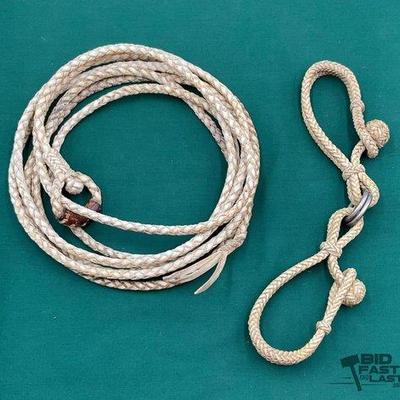 Sale Photo Thumbnail #347: 552 • braided rawhide reata with matching hobbles