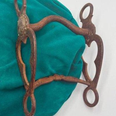 159 • f rocha vintage engraved sterling silver bit