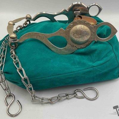 229 • silver show bit with slobber chains