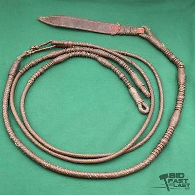 Sale Photo Thumbnail #402: 715 • braided leather:kangaroo romal rein set