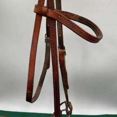 Sale Photo Thumbnail #290: 486 • leather bridle with twisted wire snaffle bit