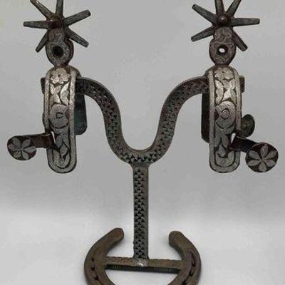 Sale Photo Thumbnail #29: 77 • vaquero style working spurs