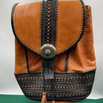 Sale Photo Thumbnail #229: 398 • two western style leather travel bags
