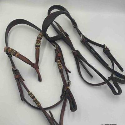 Sale Photo Thumbnail #328: 527 • 2 browband leather headstalls