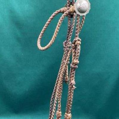 507 • vintage braided rawhide head stall