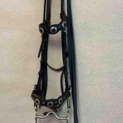 462 • antique western bridle with matching reins