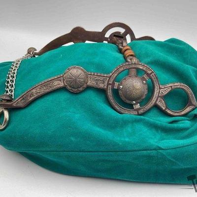 245 • bruce cheaney western sterling silver overlay bit