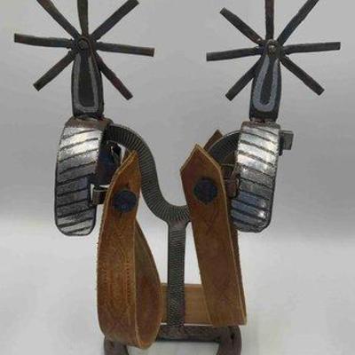 Sale Photo Thumbnail #21: 69 • vaquero style working spurs with spur straps