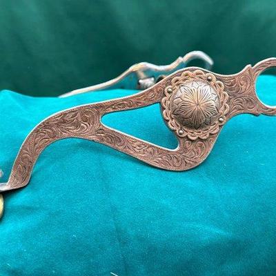 151 • vintage sterling silver engraved fleming bit