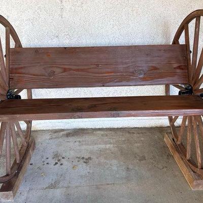 771 • custom wagon wheel bench