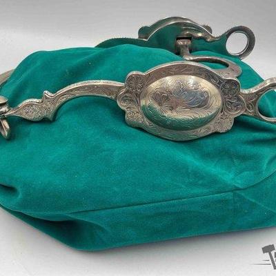 255 • vintage western silver show or parade bit