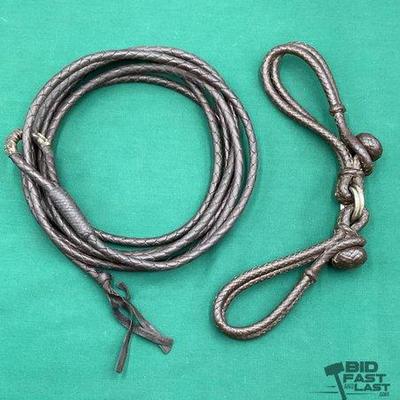 Sale Photo Thumbnail #351: 556 • braided leather:kangaroo reata and matching hobbles