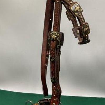 490 • western brow band head stall with snaffle bit