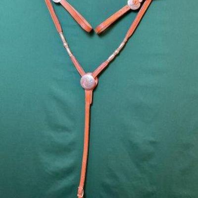 629 • silver mounted western breast collar