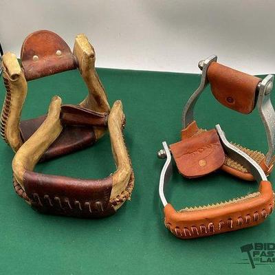 Sale Photo Thumbnail #222: 391 • two pair of western stirrups