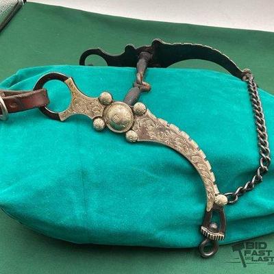 313 • western style bit with silver overlay