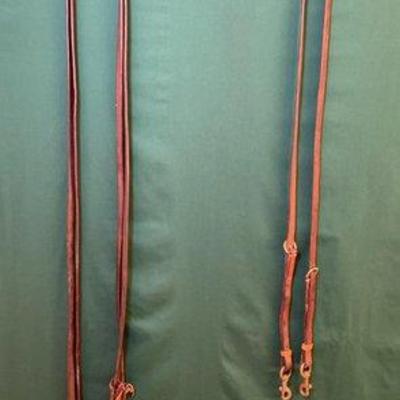 753 • split reins, roping reins,  bonnet tie down and headstall