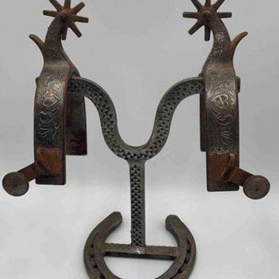 Sale Photo Thumbnail #32: 80 • 2 pair of vaquero style spurs, 1 adult size and 1 kids size