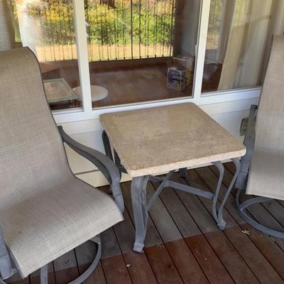 Set Of Patio Chairs W/ Side Table