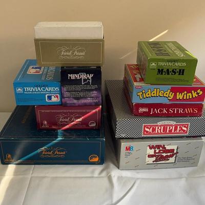 Trivial Pursuit | Mind Trap | Tiddledy Winks | Scruples | Win, Lose, Or Draw