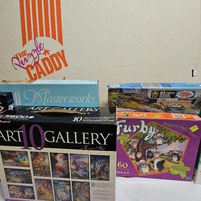 Puzzle Caddy And Puzzles