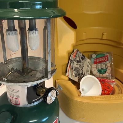 Coleman Dual-Mantle Lantern with Case, Funnel & Mantles – Model 220 Series