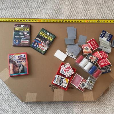 Portable Card Table Pad | Playing Cards | Poker Chips | Card Games & Tricks Book | Hold ‘Em DVD’s