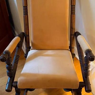 Antique Victorian-style Dexter Coil Spring Platform Rocker