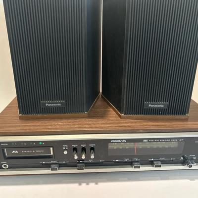 Vintage Soundesign AM/FM Stereo Receiver with 8-Track Player & Panasonic Speakers