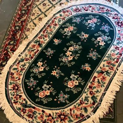 Pair of Oval and Rectangle Area Rugs