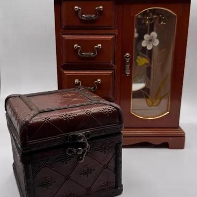 Wooden Jewelry Cabinet and Storage Box
