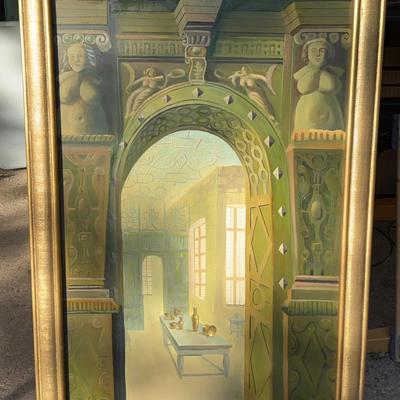 European Surrealist Style Painting 