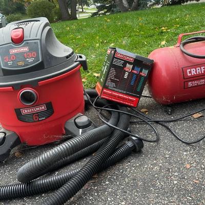 Craftsman Vacuum 6 Gallon & Craftsman 5 Gallon Air Tank