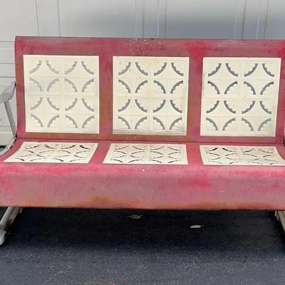 VintageMetal Porch Glider - Pie crust Pattern