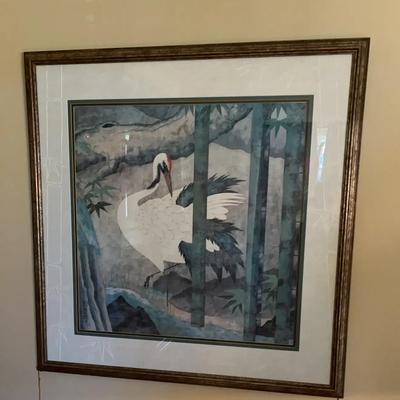 Crane And bamboo Limited Edition Print