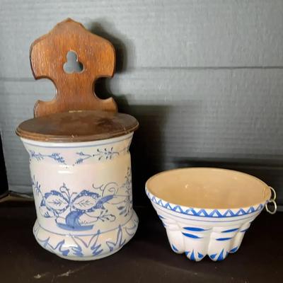 Ceramic Saltbox And Cake Mold