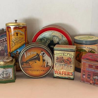 Assorted Vintage Storage Tins