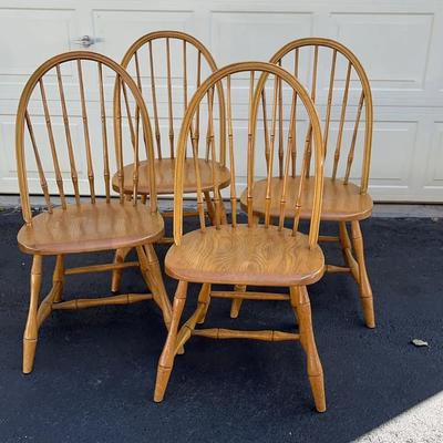Windsor Style Wood Dining Chairs