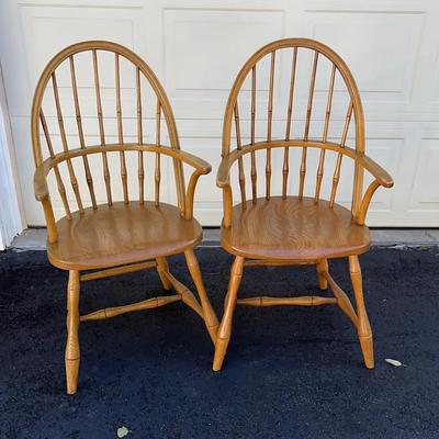 Windsor Style Chairs W Arms