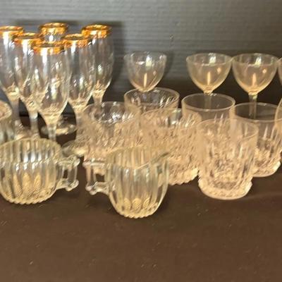 Assorted Glassware & Crystal Claret Glasses