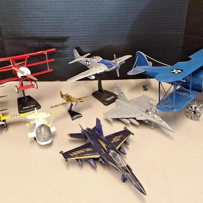 Die Cast And Plastic Airplane Models (Quantity 9)